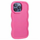 EIDERWOOD iPhone 12 Pro Max Fleksibelt Plastik Wavy Mobil Cover - Pink