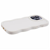 EIDERWOOD iPhone 12 / 12 Pro Fleksibelt Plastik Wavy Mobil Cover - Hvid