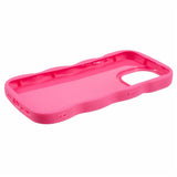 EIDERWOOD iPhone 12 / 12 Pro Fleksibelt Plastik Wavy Mobil Cover - Pink