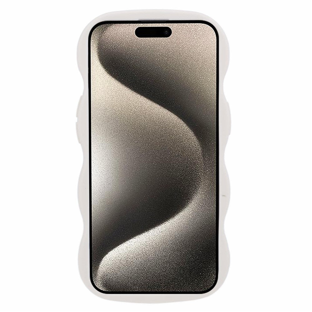 EIDERWOOD iPhone 14 Fleksibelt Plastik Wavy Mobil Cover - Hvid