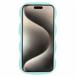 EIDERWOOD iPhone 14 Fleksibelt Plastik Wavy Mobil Cover - Blå