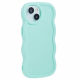 EIDERWOOD iPhone 14 Fleksibelt Plastik Wavy Mobil Cover - Blå