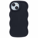 EIDERWOOD iPhone 14 Fleksibelt Plastik Wavy Mobil Cover - Sort