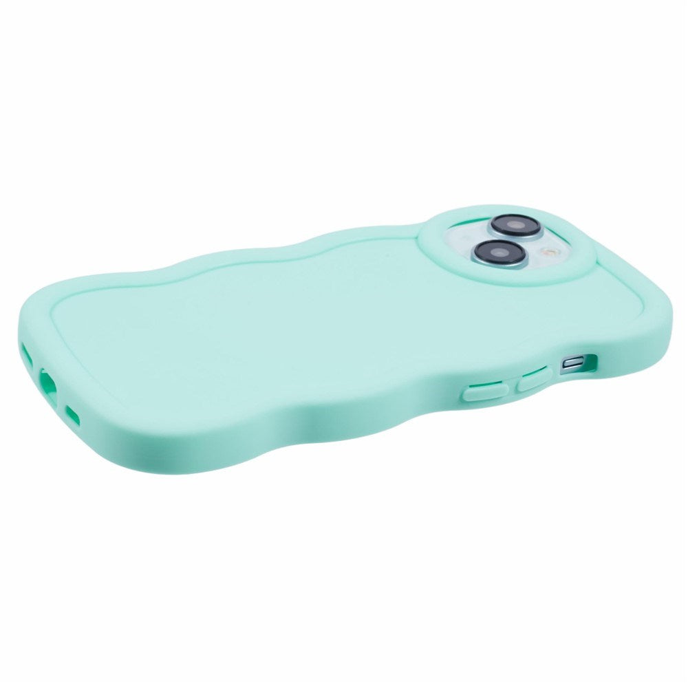EIDERWOOD iPhone 13 Fleksibelt Plastik Wavy Mobil Cover - Blå