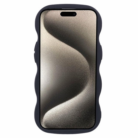 EIDERWOOD iPhone 13 Fleksibelt Plastik Wavy Mobil Cover - Sort