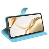 EIDERWOOD Honor 200 5G Folio Cover – Kunstlæder Wallet Case med Litchi Tekstur - Blå