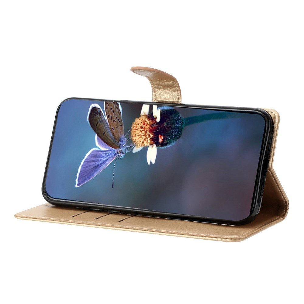 EIDERWOOD Samsung Galaxy S22+ (Plus) Kunstlæder Flip Case m. Indgravering - Guld