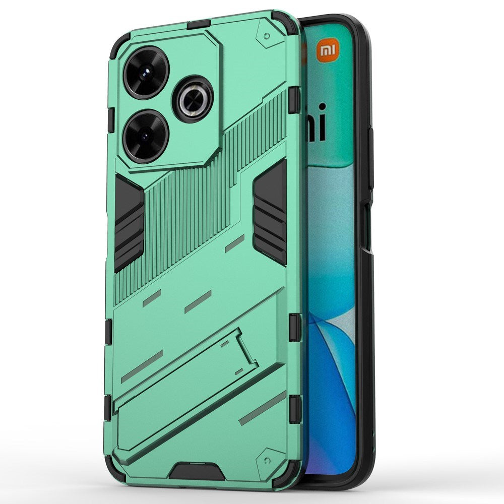EIDERWOOD Xiaomi Redmi 13 Hybrid Bagside Cover m. Kickstand - Grøn