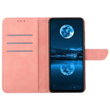 EIDERWOOD Samsung Galaxy S24 FE Mønstret Læder Flip Cover m. Pung & Strop - Lyserød