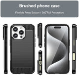 EIDERWOOD iPhone 16 Pro Brushed Carbon Bagside Cover - Sort