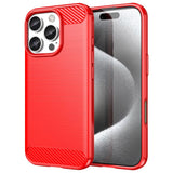 EIDERWOOD iPhone 16 Pro Brushed Carbon Bagside Cover - Rød