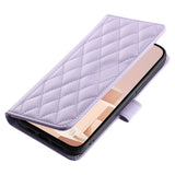 EIDERWOOD iPhone 16 Pro Max Læder Flip Cover m. Pung & Strop - Rhombus - Lilla