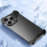 iPhone 15 Pro 2-i-1 Metal Bumper Cover - Blå