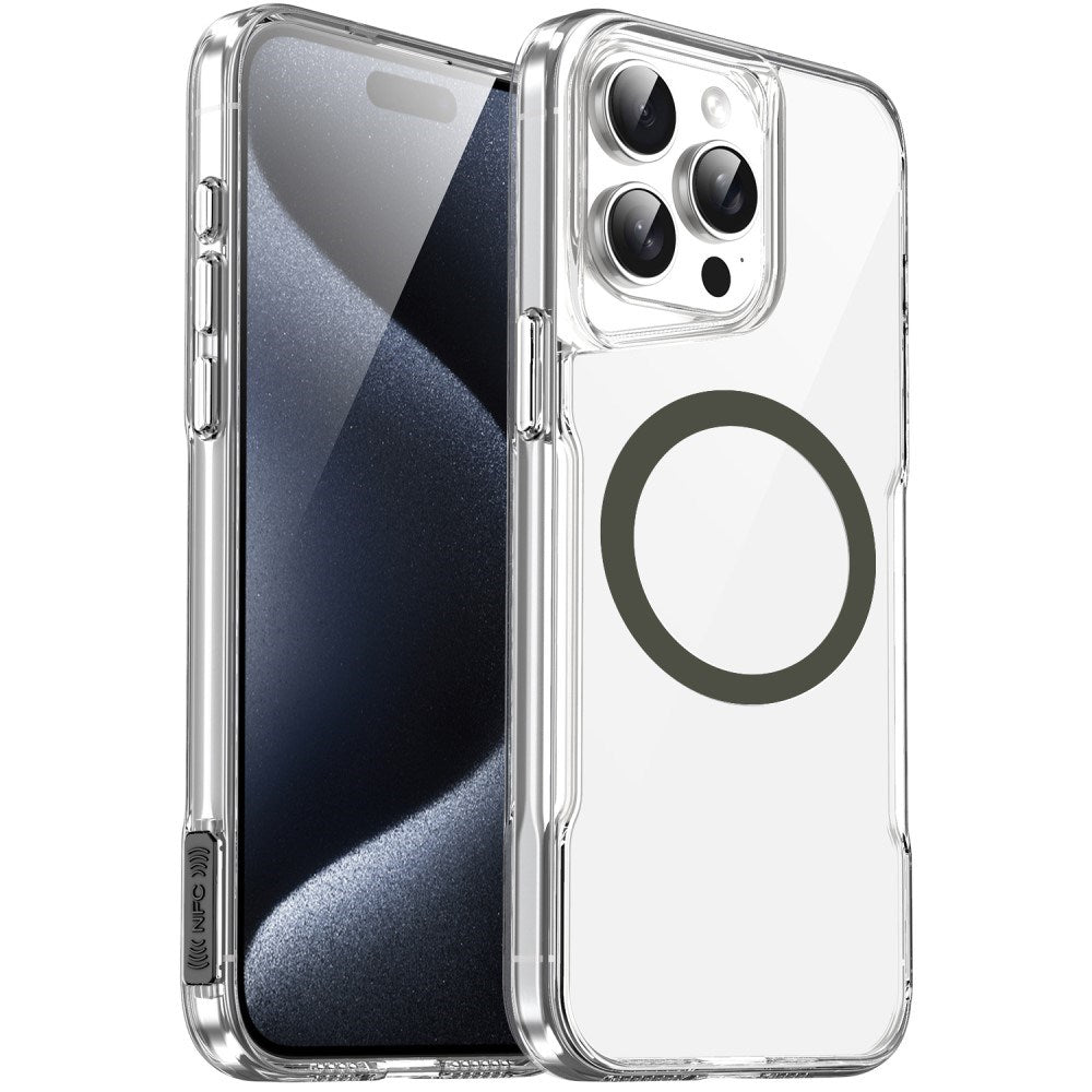 EIDERWOOD iPhone 16 Pro Hybrid Plastik Bagside Cover - MagSafe Kompatibel - Gennemsigtig / Mørkegrå