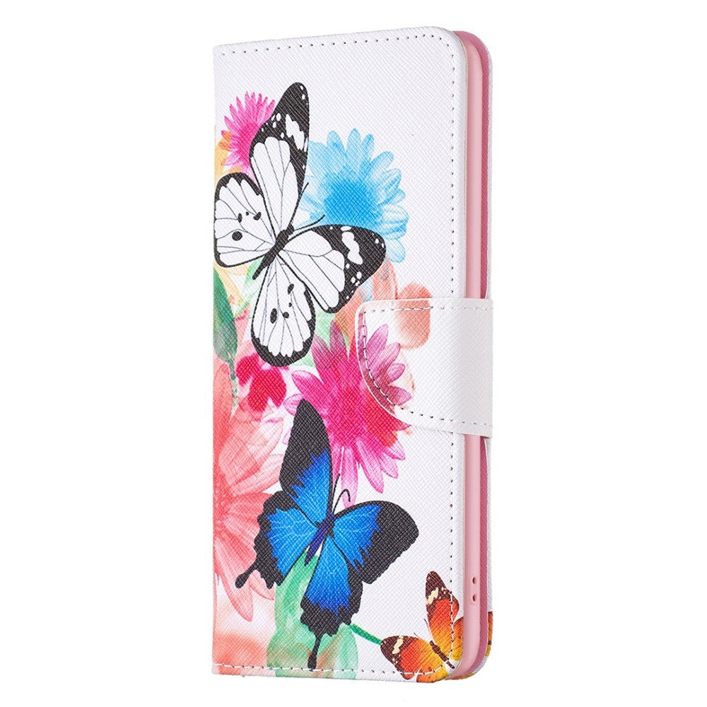 EIDERWOOD iPhone 16 Plus Læder Flip Cover m. Pung & Ståfunktion - Sommerfugle