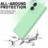 Motorola Moto G85 (5G) Liquid Silikone Bagside Cover m. Strop - Grøn