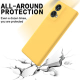 Motorola Moto G85 (5G) Liquid Silikone Bagside Cover m. Strop - Gul