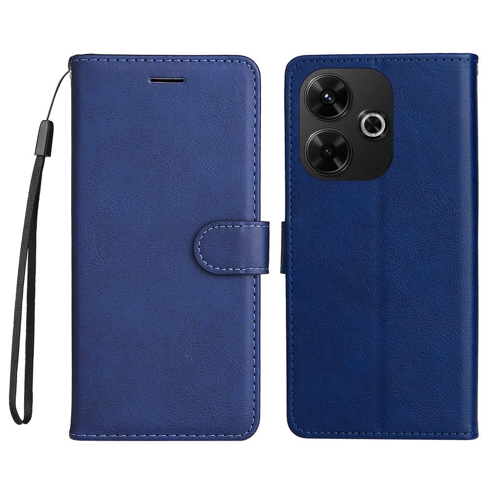 EIDERWOOD Xiaomi Redmi 13 Kunstlæder Flip Cover m. Pung og Strop - Blå