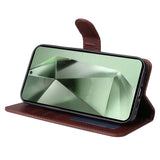 EIDERWOOD Samsung Galaxy S24 FE Læder Flip Cover m. Pung & Strop - Brun