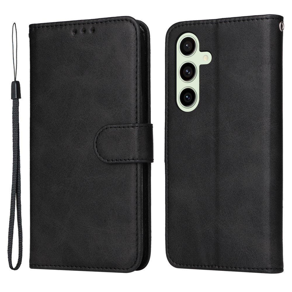 EIDERWOOD Samsung Galaxy S24 FE Læder Flip Cover m. Pung & Strop - Sort