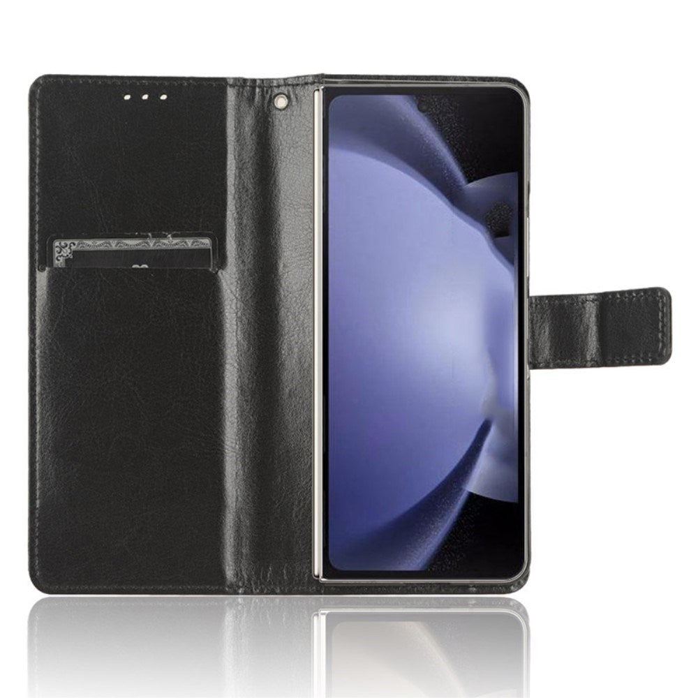 EIDERWOOD Samsung Galaxy Z Fold6 Læder Flip Cover m. Pung & Strop - Sort