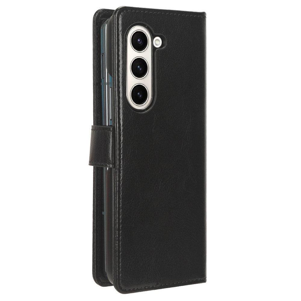 EIDERWOOD Samsung Galaxy Z Fold6 Læder Flip Cover m. Pung & Strop - Sort