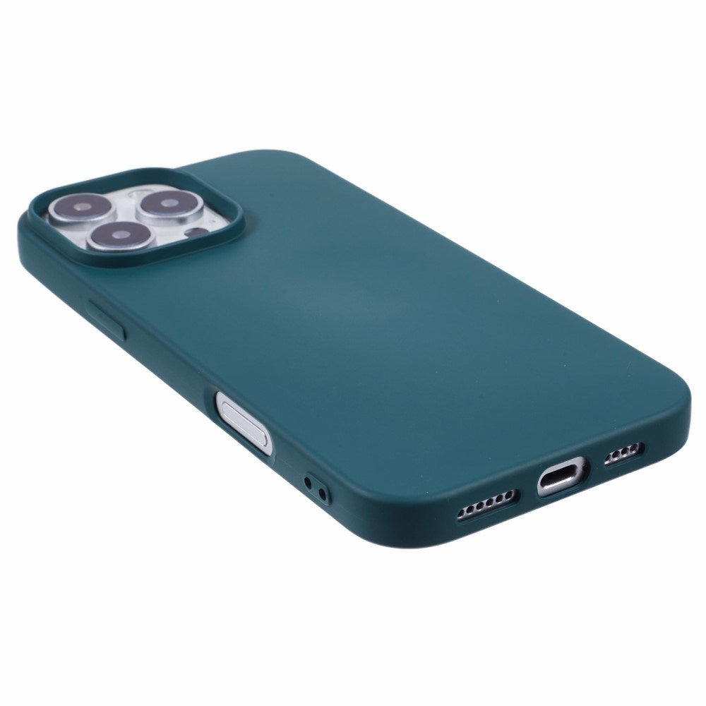 EIDERWOOD iPhone 16 Pro Mat Fleksibel Plastik Bagside Cover - Mørkegrøn