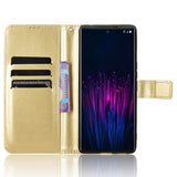 HTC U24 Pro (5G) - EIDERWOOD Blankt Læder Cover m. Pung & Strop - Guld