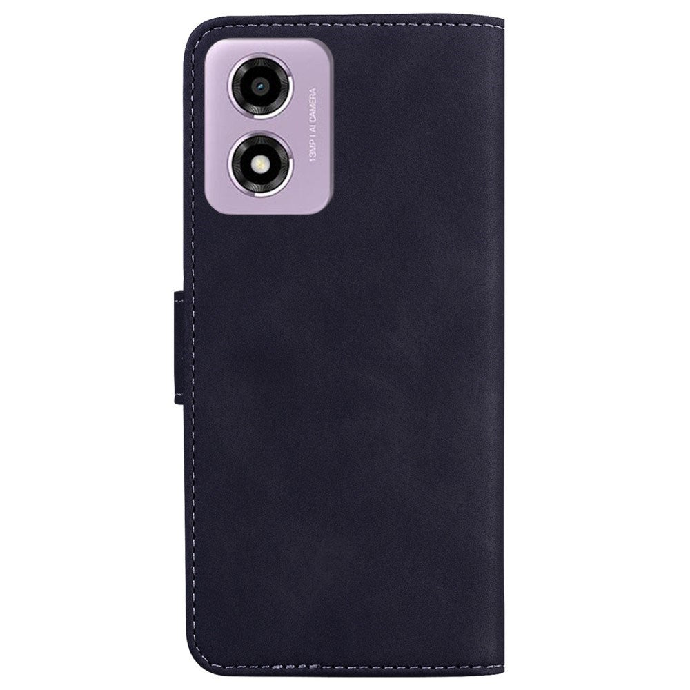 EIDERWOOD Motorola Moto E14 (4G) / G04s (4G) Kunst Læder Flip Case m. Ståfunktion & Kortholder - Sort