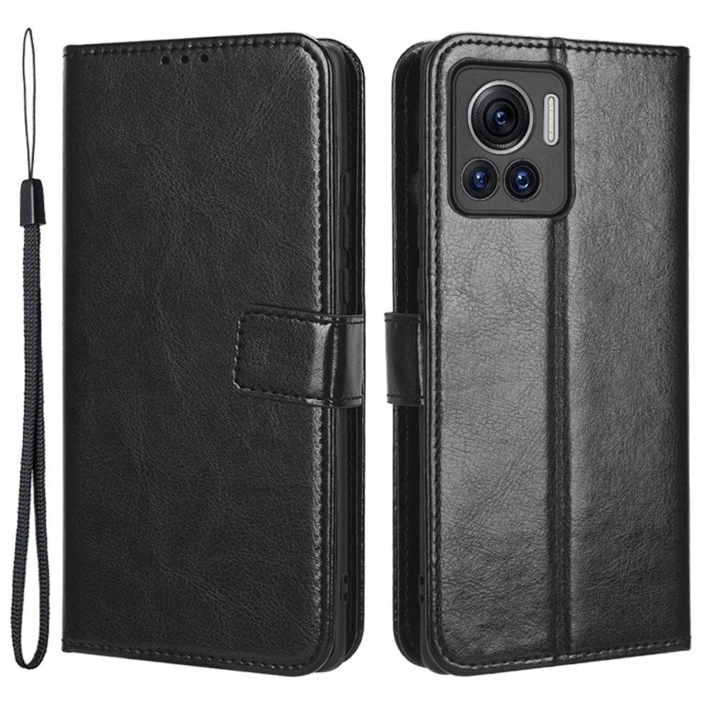 EIDERWOOD Motorola Edge 30 Ultra Kunstlæder Flip Cover m. Pung & Ståfunktion - Sort