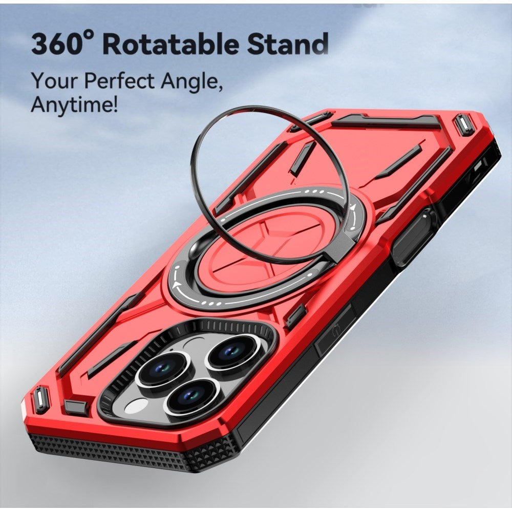 EIDERWOOD iPhone 16 Pro Håndværker Bagside Cover m. Magnetisk Kickstand - MagSafe Kompatibel - Sort