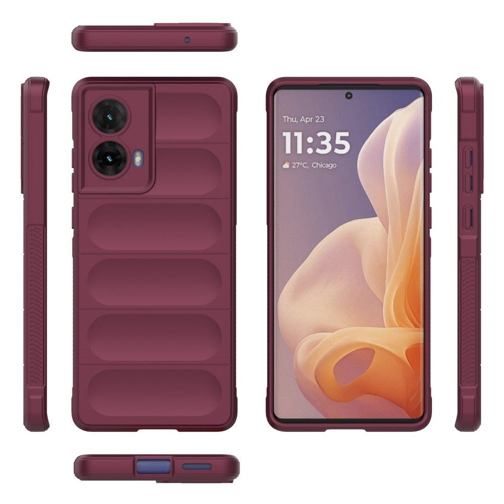 EIDERWOOD Motorola Moto G85 (5G) Fleksibelt Plastik Bagside Cover - Bordeaux Rød