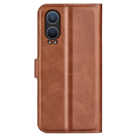 EIDERWOOD OnePlus Nord CE4 Lite (5G) Læder Flip Cover m. Kortholder & Magnetisk Luk - Lysebrun