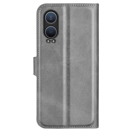 EIDERWOOD OnePlus Nord CE4 Lite (5G) Læder Flip Cover m. Kortholder & Magnetisk Luk - Grå