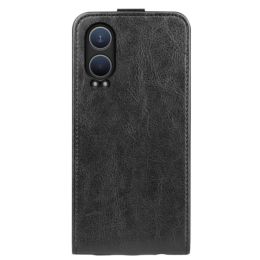 EIDERWOOD OnePlus Nord CE4 Lite (5G) Vertikalt Mobil Flip Cover m. Kortholder - Sort