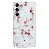 EIDERWOOD Samsung Galaxy S24 FE Fleksibelt Plast Bagside Cover m. Motiv - Gennemsigtig / Blomster