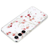 EIDERWOOD Samsung Galaxy S24 FE Fleksibelt Plast Bagside Cover m. Motiv - Gennemsigtig / Blomster