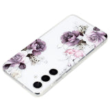 EIDERWOOD Samsung Galaxy S24 FE Fleksibelt Plast Bagside Cover m. Motiv - Gennemsigtig / Pæoner Blomster