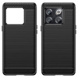 OnePlus 10T Carbon Fiber Plastik Bagside Cover - Sort