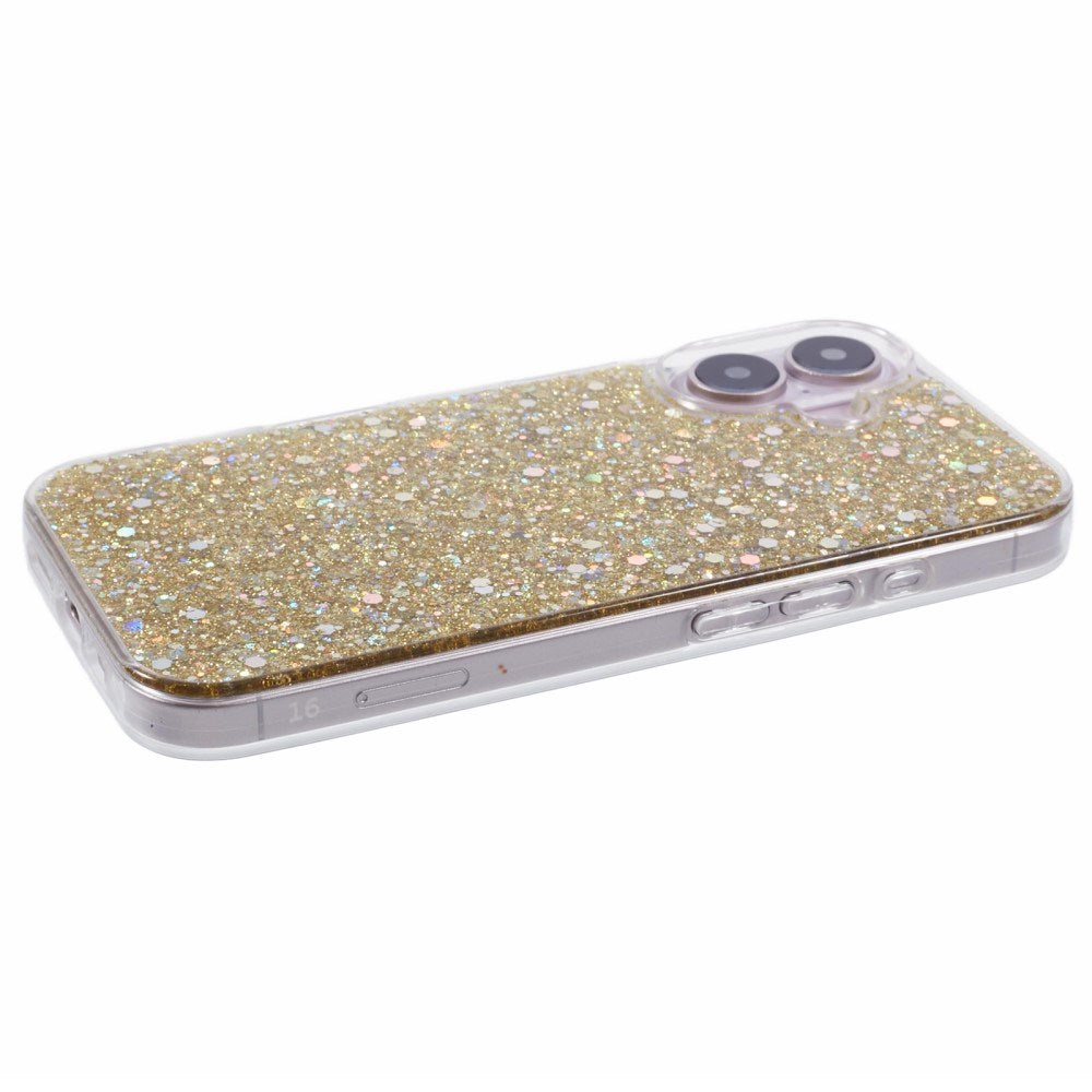 EIDERWOOD iPhone 16 Glitter Bagside Cover - Guld