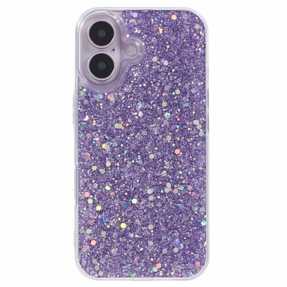 EIDERWOOD iPhone 16 Glitter Bagside Cover - Lilla