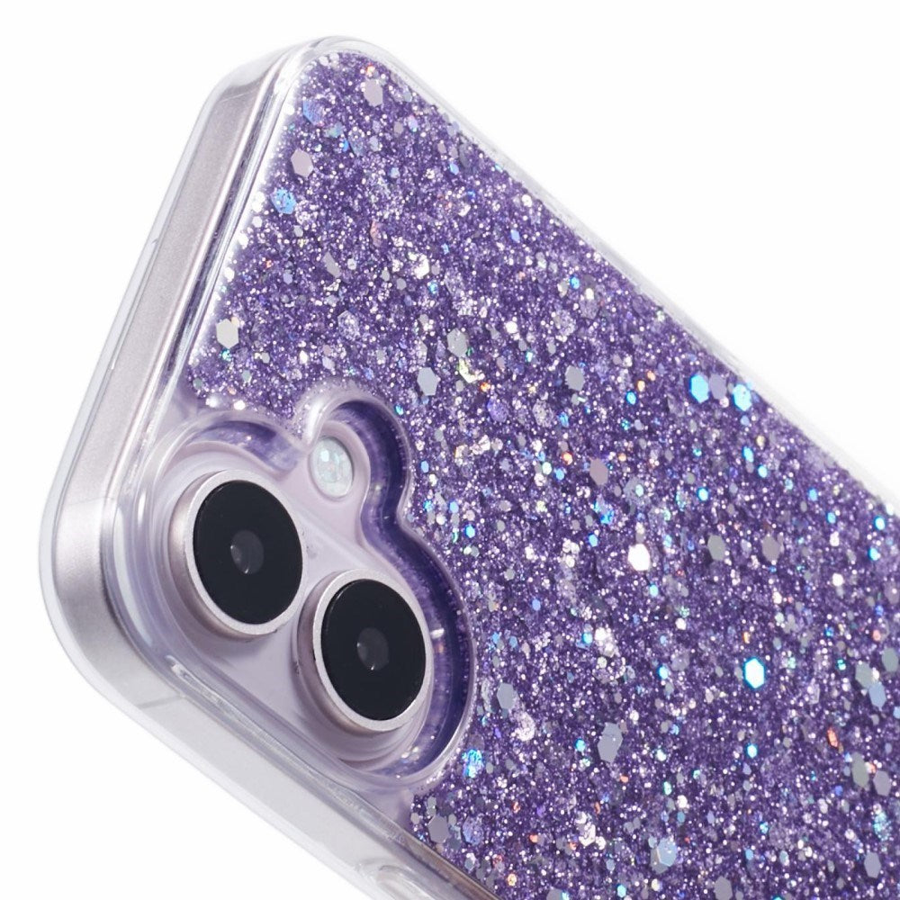 EIDERWOOD iPhone 16 Glitter Bagside Cover - Lilla