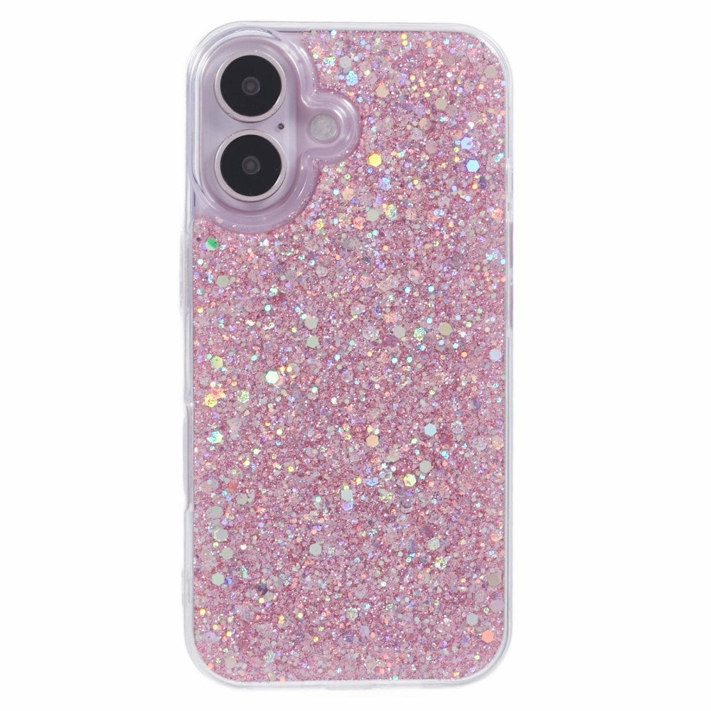 EIDERWOOD iPhone 16 Glitter Bagside Cover - Lyserød