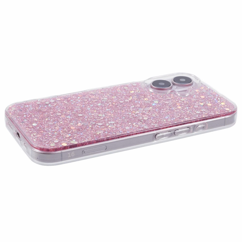 EIDERWOOD iPhone 16 Glitter Bagside Cover - Lyserød