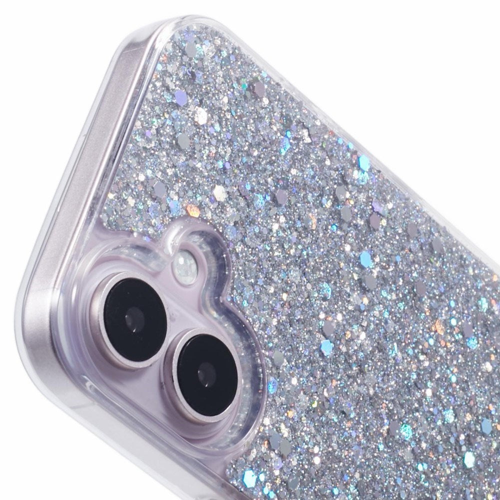 EIDERWOOD iPhone 16 Glitter Bagside Cover - Sølv