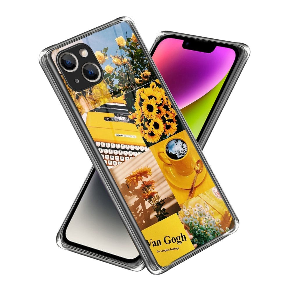 iPhone 14 Fleksibelt Plast Bagside Cover - Forårsfarver