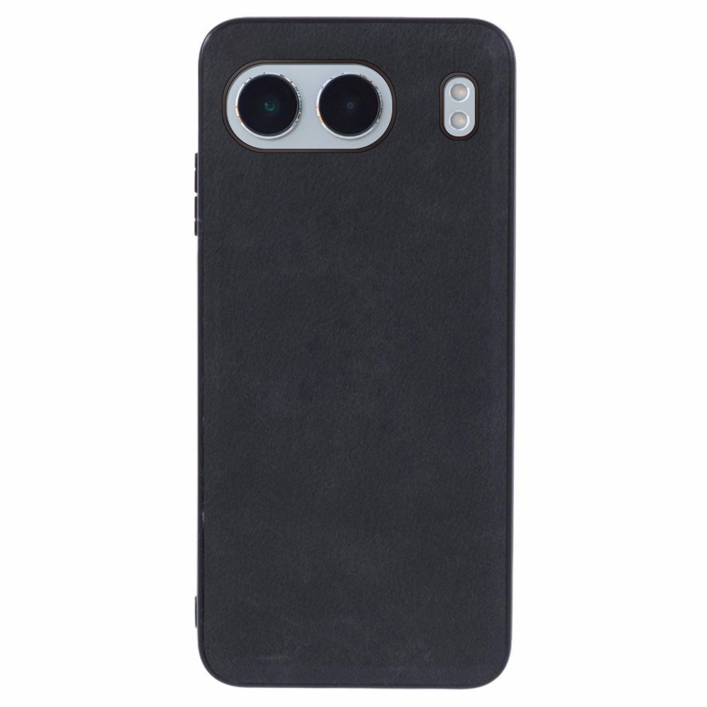 EIDERWOOD OnePlus Nord 4 Læderbelagt Plastik Bagside Cover - Sort