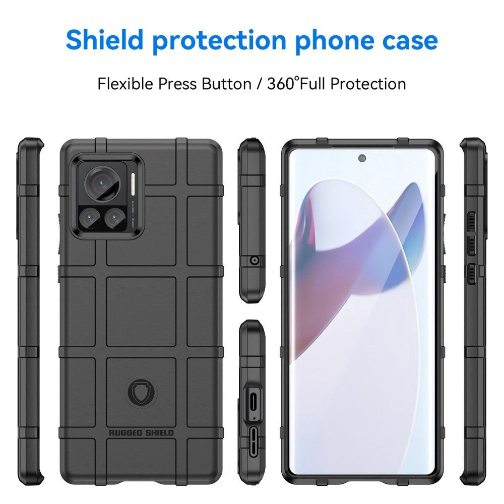 Motorola Edge 30 Ultra Rugged Shield Series Håndværker Bagside Cover - Sort