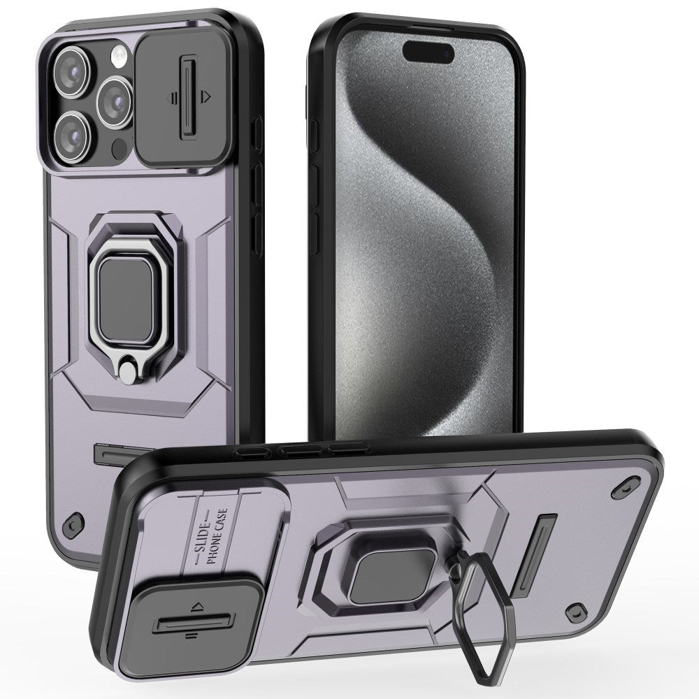 EIDERWOOD iPhone 16 Pro Max Håndværker Bagside Cover m. Magnetisk Kickstand & Cam Slider - Lilla