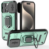 EIDERWOOD iPhone 16 Pro Håndværker Bagside Cover m. Magnetisk Kickstand & Cam Slider - Grøn